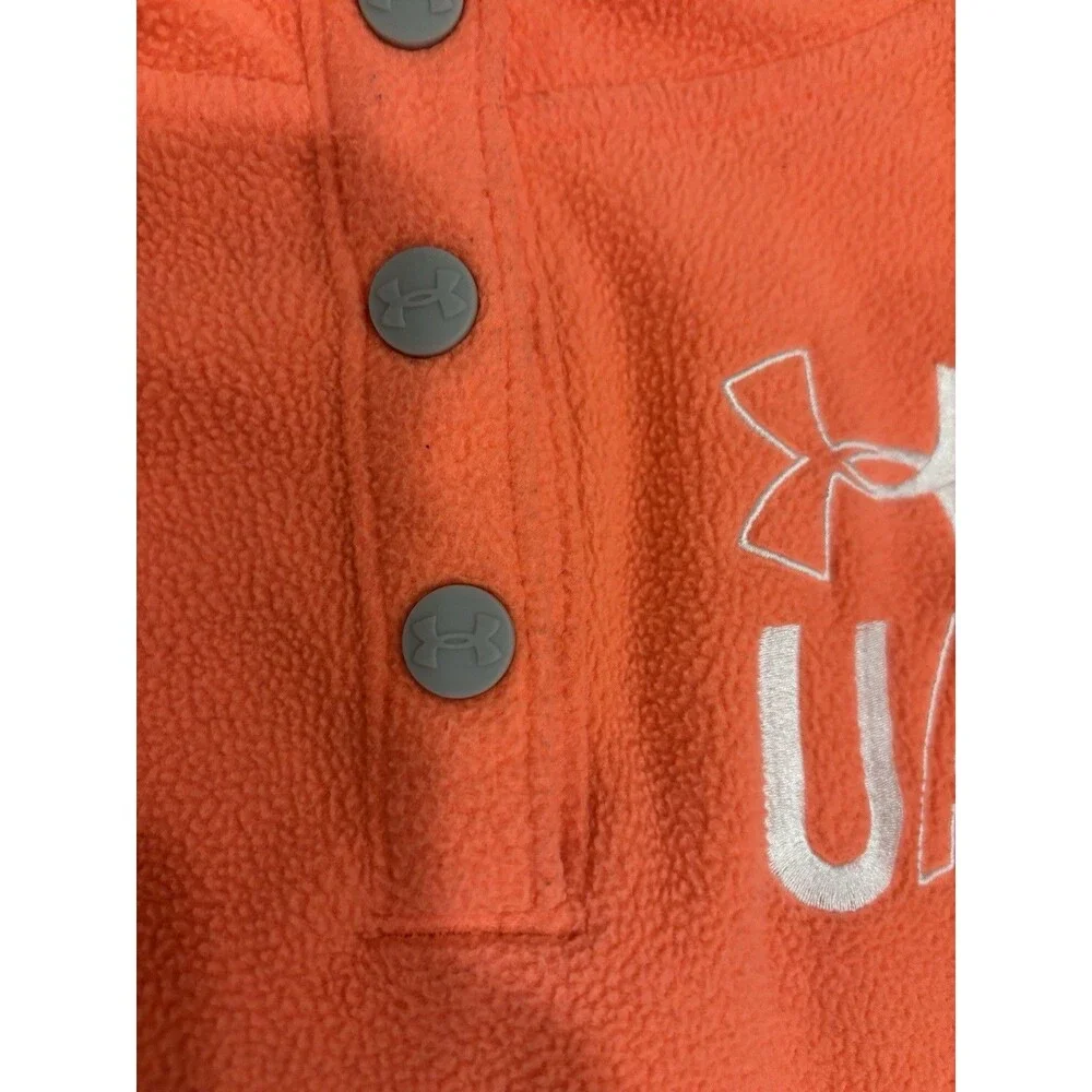 Under Armour Youth Large‎ Fleece Pullover Sweatshirt Neon Orange